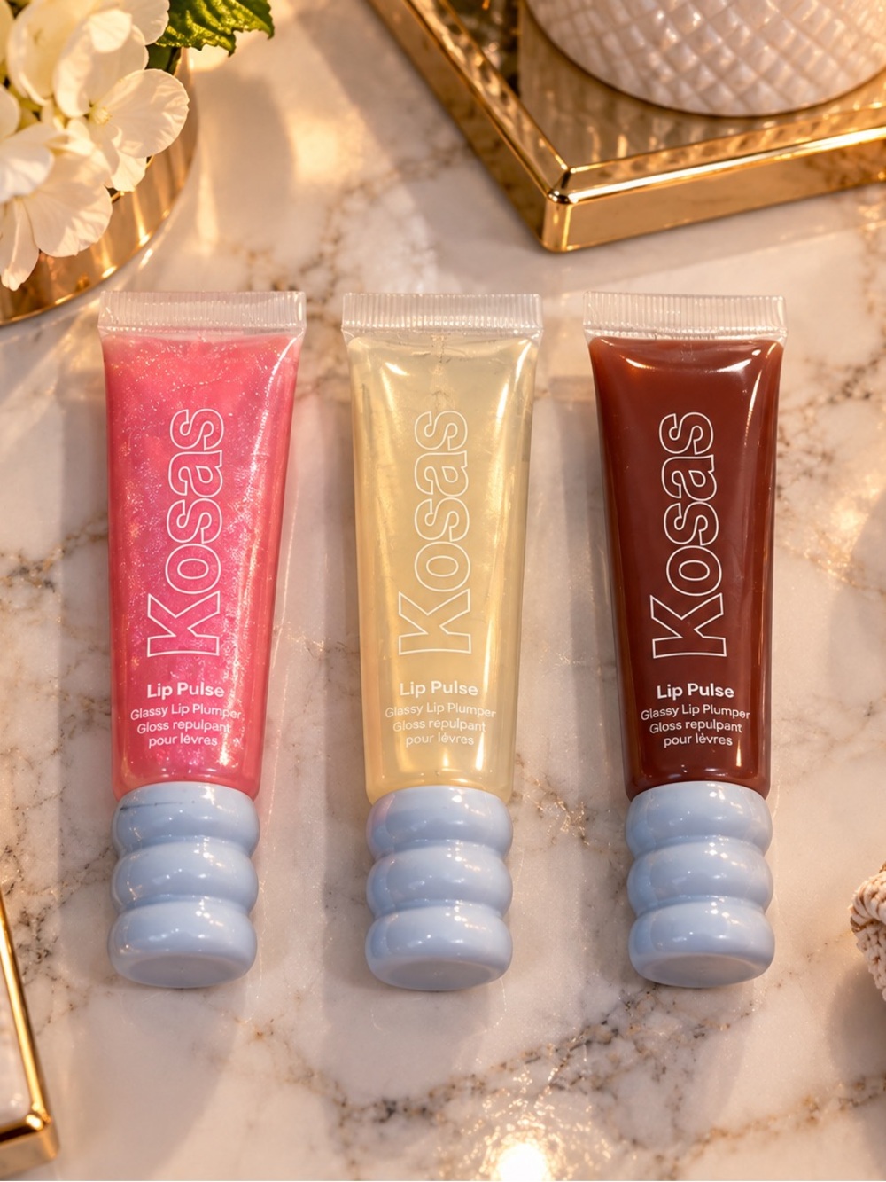 Kosas Lip Pulse Glassy Lip Plumper 3-Piece Bundle | NEW